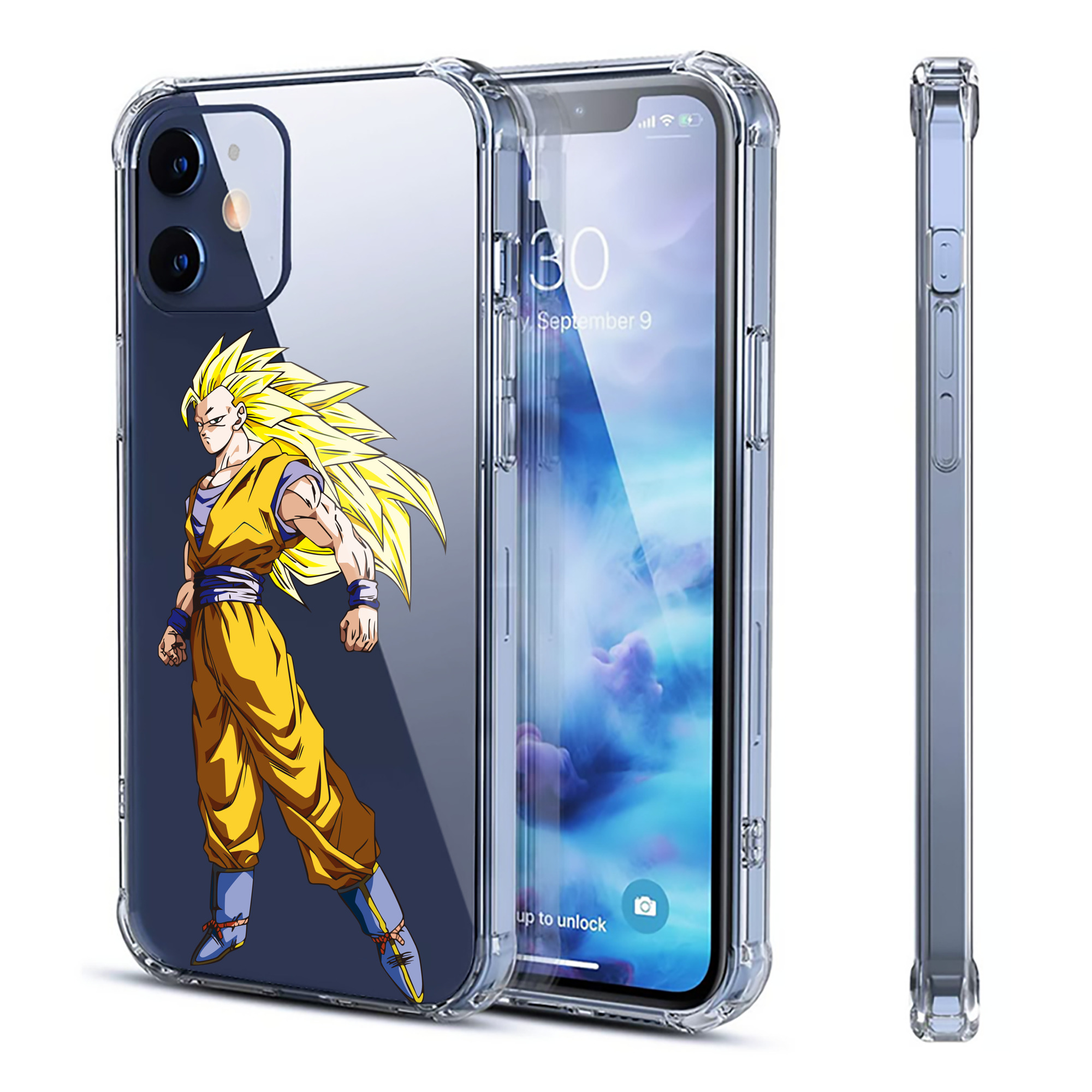 （画像用） ドラゴンボール 孫悟空（そん ごくう）Son Goku カカロット DRAGON BALL Kakarotto 【iPhone 12シリーズ対応】透明スマホケース（クリアソフトケース）